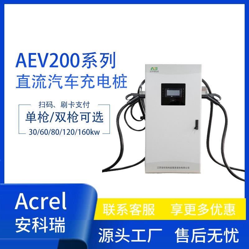 商用直流快充汽车充电桩安科瑞AEV200-DC系列九孔刷卡4GAPP扫码
