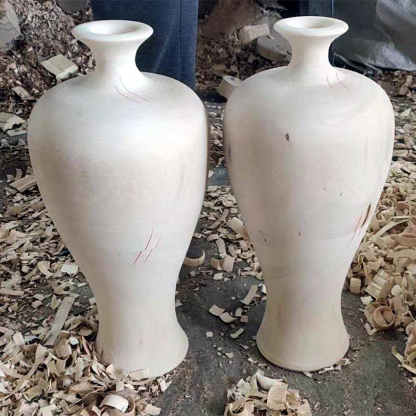 大漆木胎花瓶底胎椴木生漆漆器烙画手绘插瓶漆胎木质瓶罐胎体设计