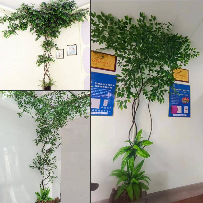 仿真植物装饰管道遮丑假绿植树藤藤条藤蔓缠绕假树枝假树墙体造景