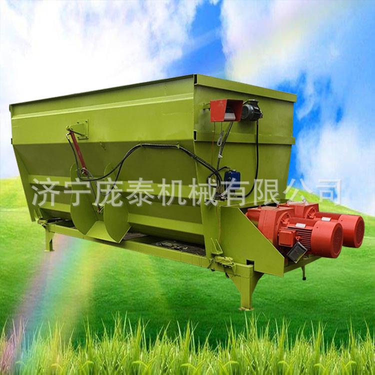 养殖场全日粮饲料搅拌机干湿两用牛羊电动拌草机多功能粉碎搅拌机
