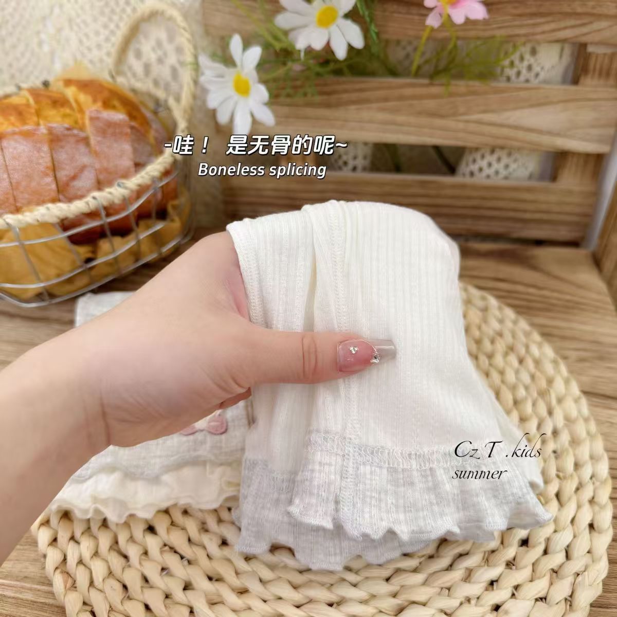 【下单立减50】【女童打底裤】2025夏季新款百搭七分马裤无骨透气