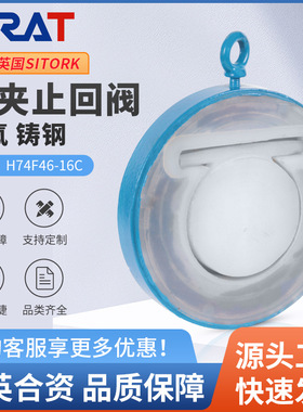衬氟对夹式蝶形止回阀超薄型旋启式四氟密封耐腐蚀逆止阀H74F46