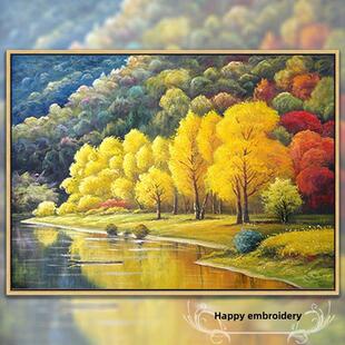 十字绣2025新景观世界名画福林秋景卧室餐厅客厅钻石画满钻石