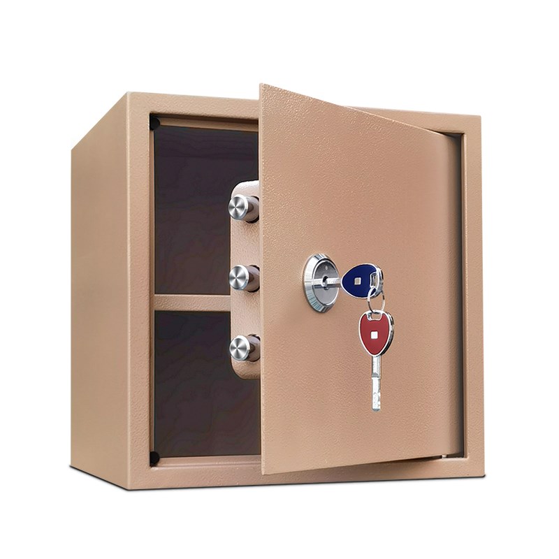 全钢家用迷你保险箱双锁保险柜衣柜防盗保险盒小型存钱夹万保管箱