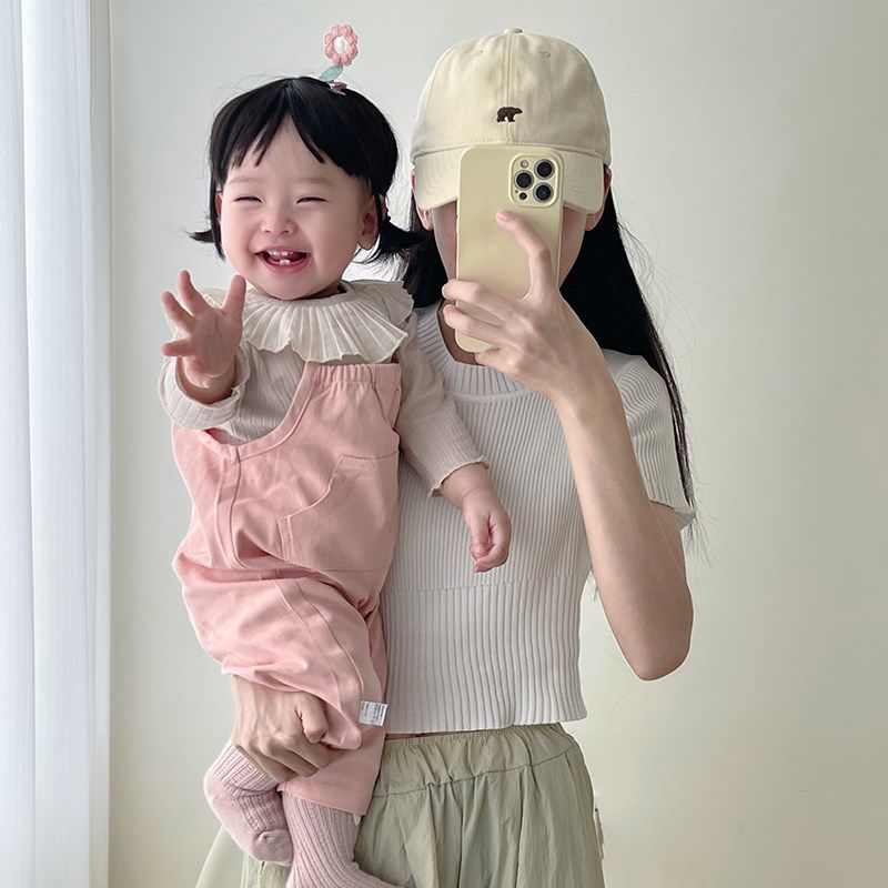 女宝宝春秋长袖T恤吊带连体裤套装婴儿可爱上衣背带长裤女童爬服,童装/婴儿装/亲子装,套装,淘宝优惠券,粉丝福利购,淘宝优惠卷