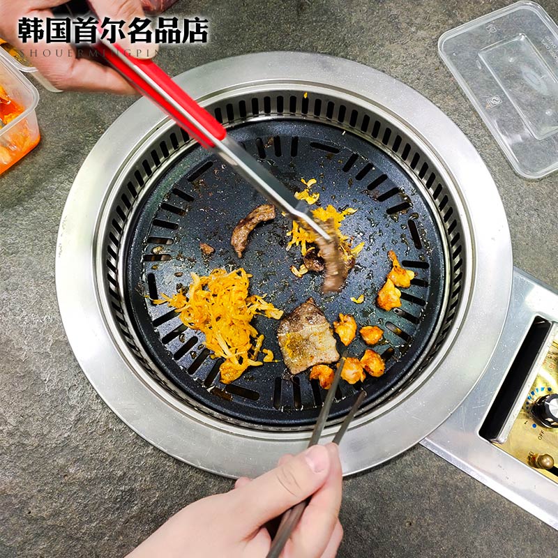 韩式无烟烤肉炉商用碳烤炉韩国自排烟自吸烟自消烟炭火烧烤炉圆形