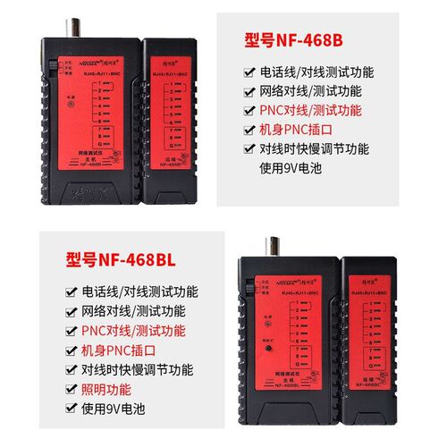 精明鼠网路测线仪NF-468S电话线网路线检测仪对线器POE测线器测试