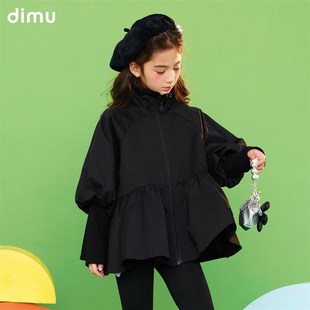 笛牧女童外套2024春季新款洋气时髦收腰小女孩上衣儿童短款风衣潮