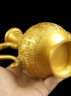 黄铜酒具加厚白酒酒具套装酒杯家用仿古装饰品酒柜摆件中式