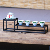 多宝格子架茶叶博古架小型桌面摆架台古董置物展示架茶室摆件架子