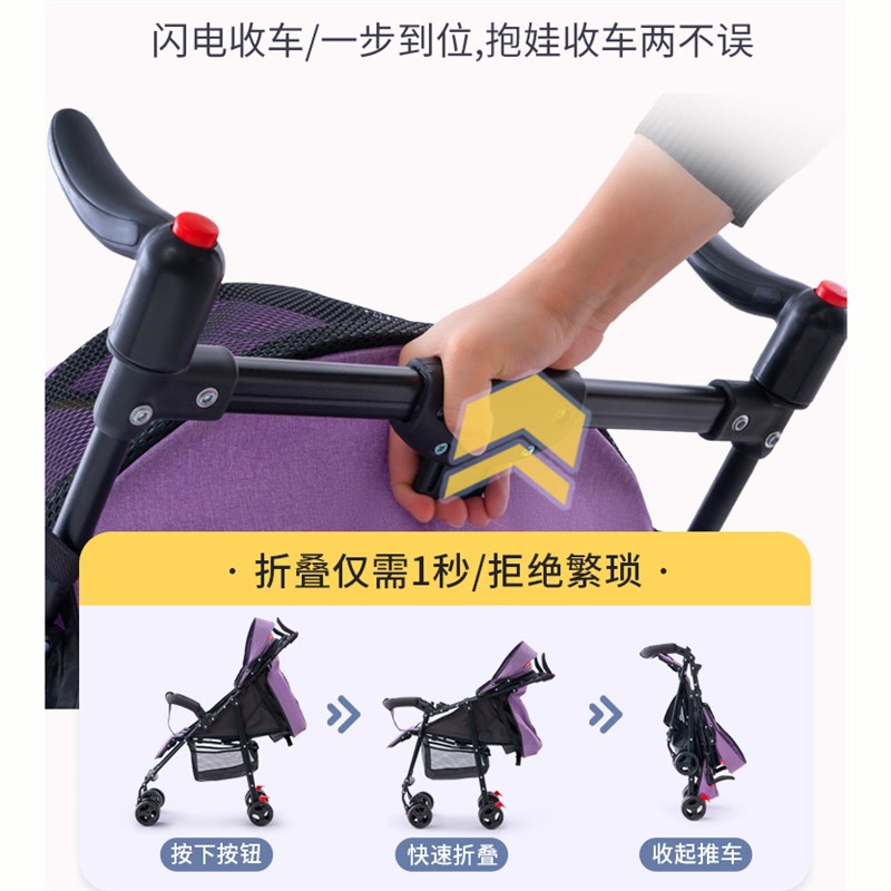 婴儿推车可坐可躺外出可折叠小推车儿童宝宝伞车轻便小型坐式夏季