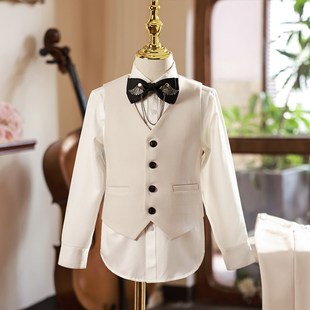 儿童西装套装英伦风花童生日男童礼服小少爷西服主持人钢琴演出服