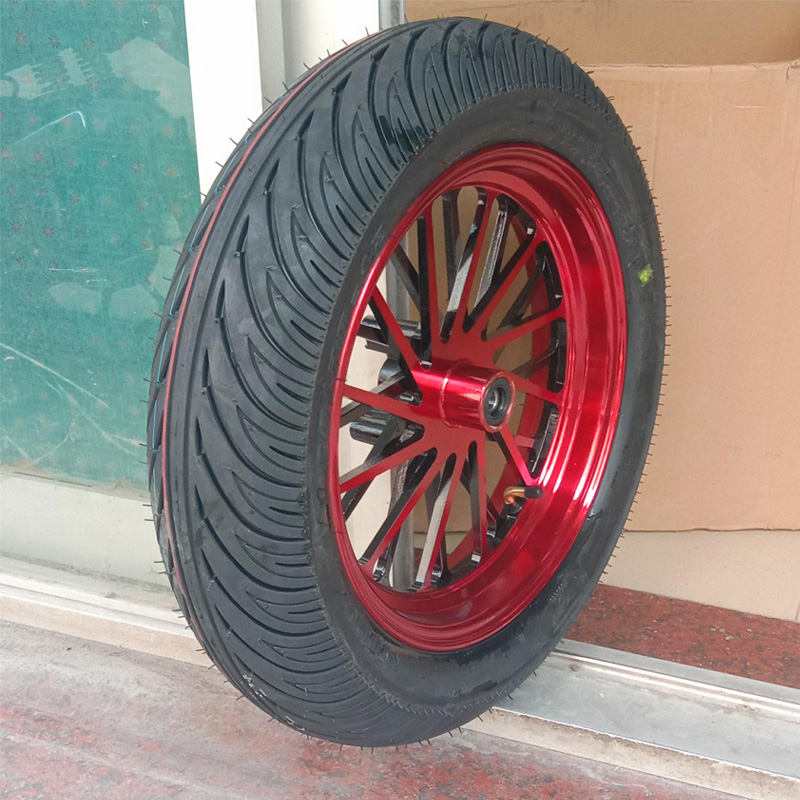 电摩改装12寸前轮毂真空轮胎小龟怪兽战速迅鹰电动车M3小猴M5钢圈