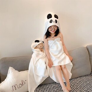 婴儿连帽浴巾可爱狮子纯棉新生包头擦澡巾超柔吸水儿童披肩大毛巾