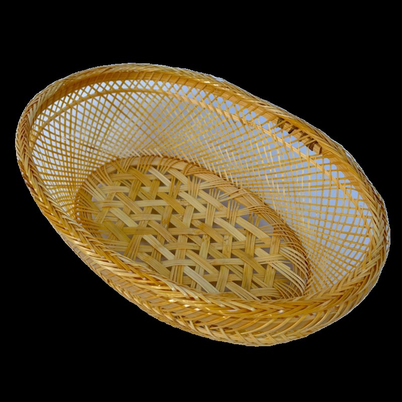 收纳筐水果篮果盘零食竹筐收纳篮纯手工竹编家用