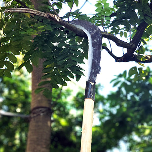 九哥锻打弹簧锰钢一体镰刀开路修枝长柄家用砍柴刀伐木农用小弯刀