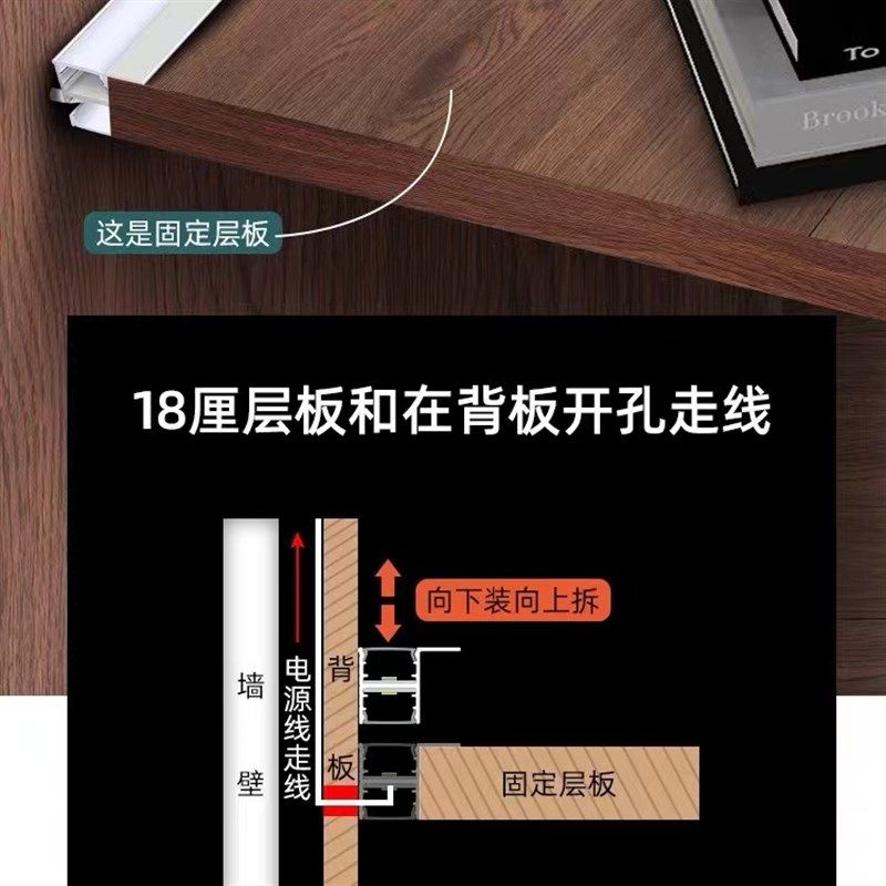 P型层板灯led上下双面发光隔板灯18mm卡槽衣柜书柜展柜感应灯条,家装灯饰光源,橱柜灯,淘宝优惠券,粉丝福利购,淘宝优惠卷