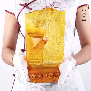 琉璃竹子山路工艺品升职晋升送领导办公室礼物可刻字开业礼品摆件