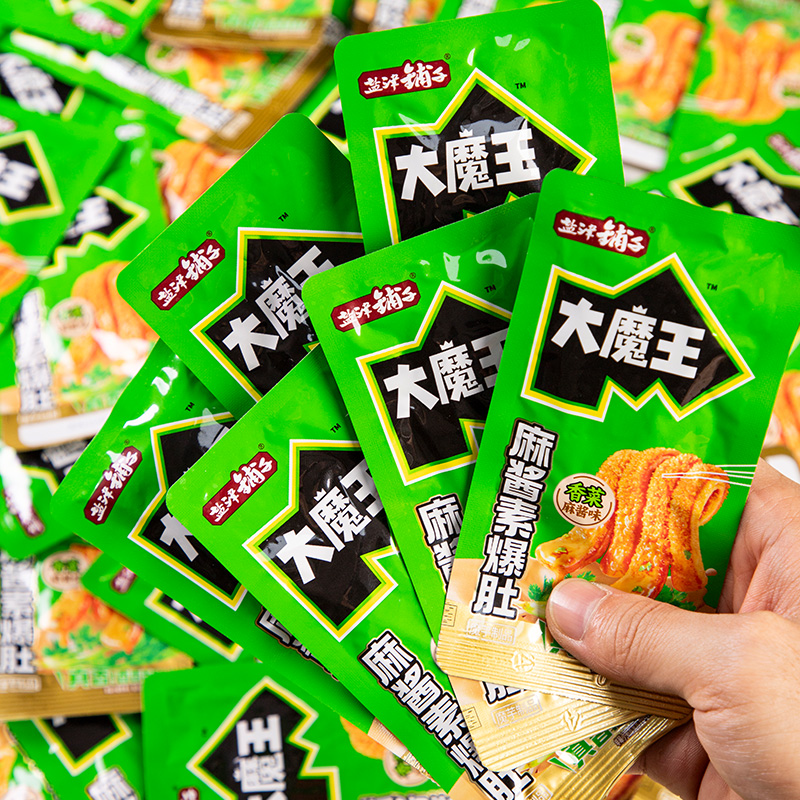 盐津铺子大魔王魔芋香菜素脆爆肚