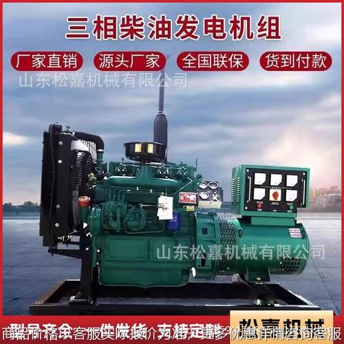 柴油发电机三相电大功率柴油发电机组纯铜电机冷藏库工地备用电源