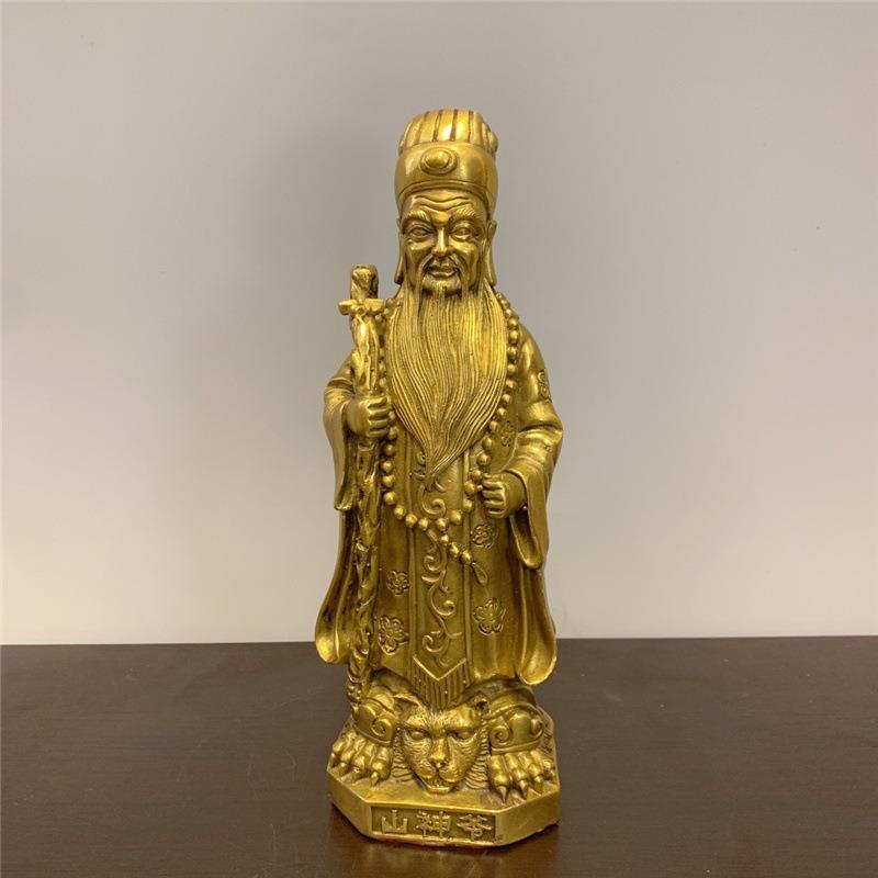 黄铜山神爷神像城隍神像佛像用品摆件土地摆件寺庙