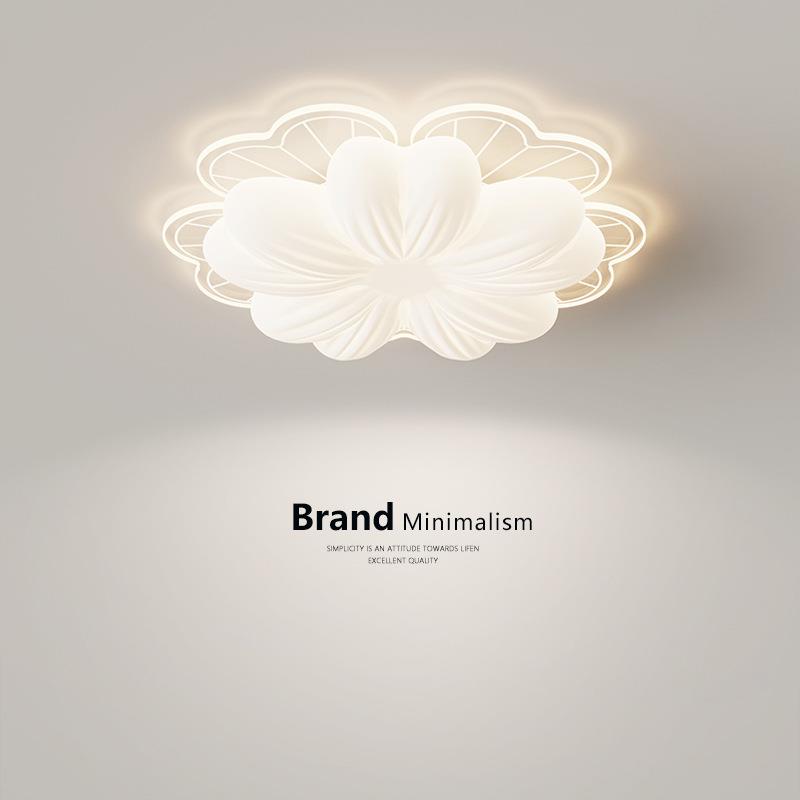 主卧室灯奶油风法式轻奢2024年新款全光谱护眼花朵网红吸顶灯具