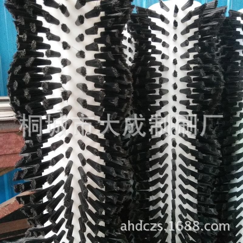 厂家直供铝合金盘刷 环绕螺旋辊刷 凹凸异形曲线刷毛滚筒毛刷