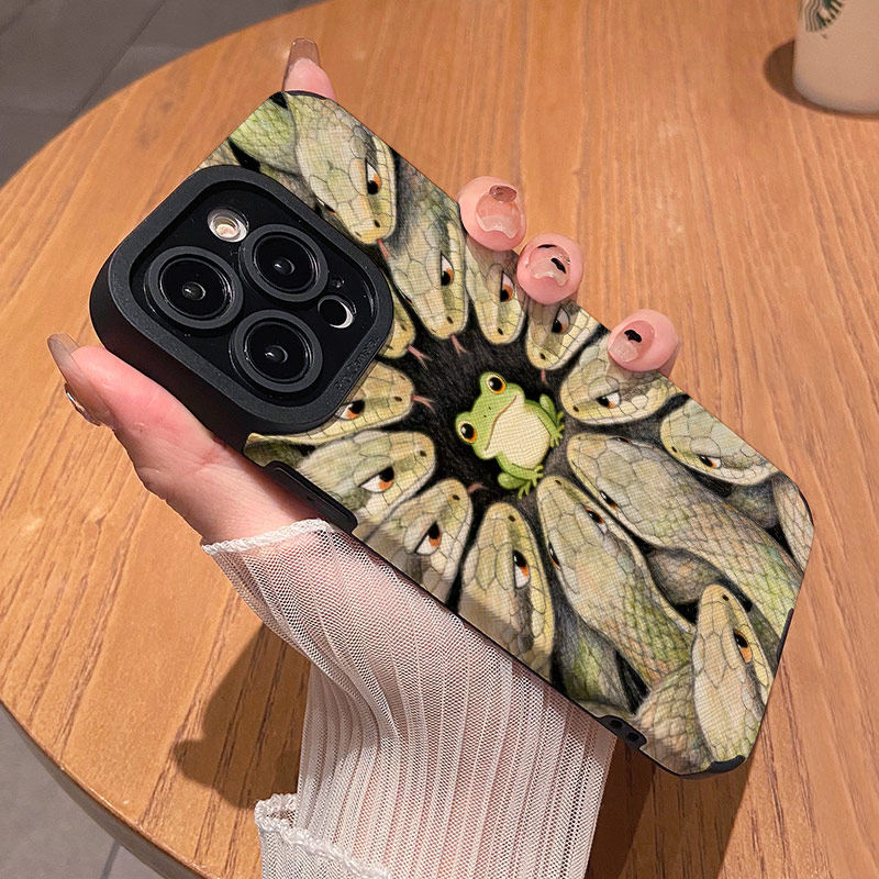 不敢动青蛙蟒蛇适用苹果华为vivo荣耀oppo小米iPhone17promax手机保护外壳16 15硅胶14 13新款1