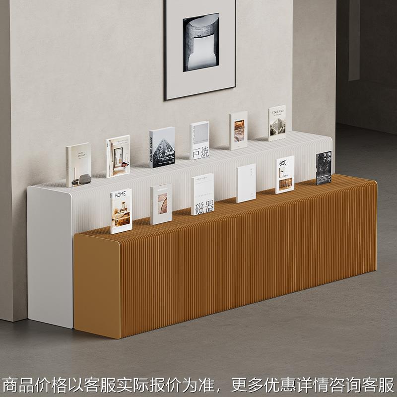 白色折叠纸中岛展示柜 饰品展示陈列高级感便携产品展示台图片