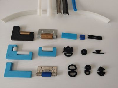 机床钢板防护罩配件加工中心密封胶条尼龙滑轮滑块导向铜轮8字垫