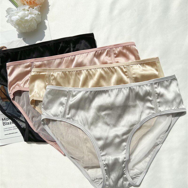 6A级意大利LP重磅桑蚕真丝轻奢名媛性感女内裤纱网舒适透气亲肤