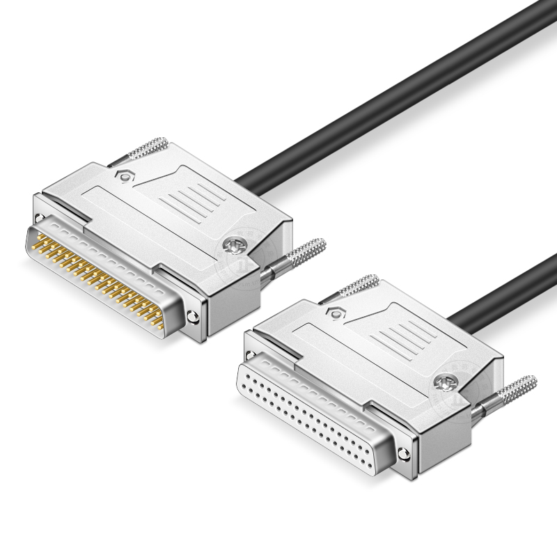 浮太DB37连接线公对公对母对母37针数据线db37延长线金属外壳纯铜