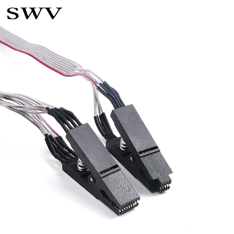 SOP8/16宽窄通用贴片测试夹免拆芯片烧录夹BIOS芯片烧写直/弯针