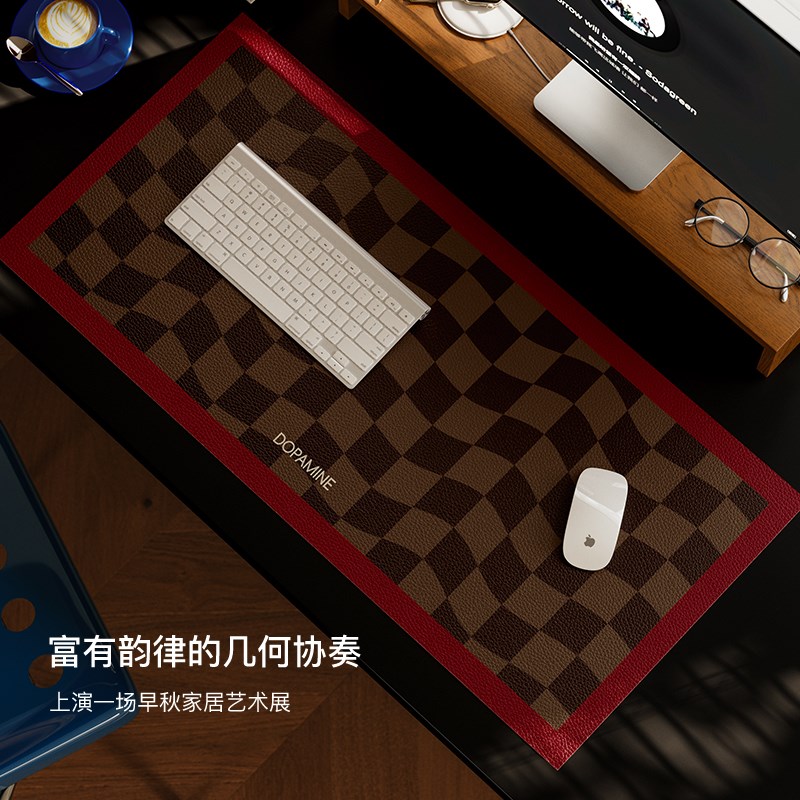 午后柏林鼠标垫超大号桌垫办公键盘垫防水防油免洗防烫隔热桌面垫