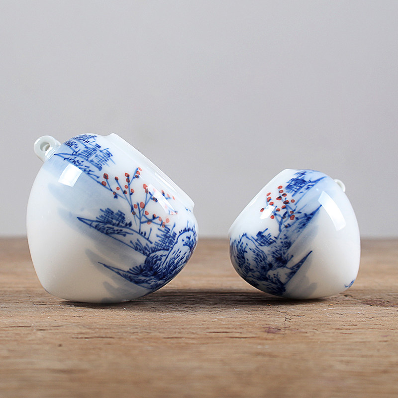 华胜堂 景德镇青花山水图中号鸡心罐鸟食罐画眉缸鸟杯 鸟笼配件,宠物/宠物食品及用品,鸟禽喂食器/喂水器,淘宝优惠券,粉丝福利购,淘宝优惠卷