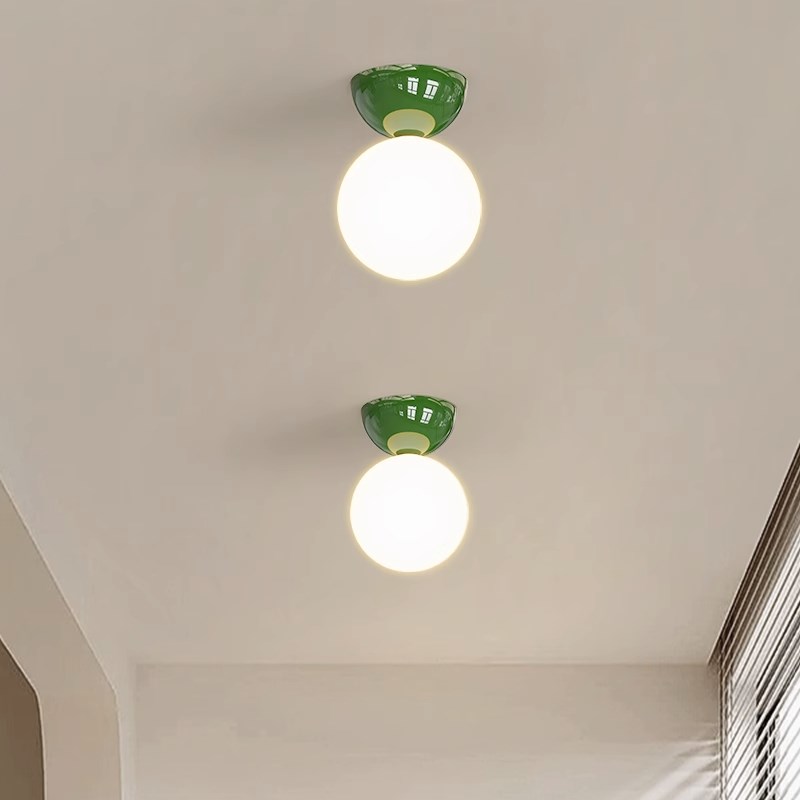 中古包豪斯走廊过道灯法式复古奶油风天花吸顶灯玄关入户阳台小灯