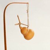 中式 饰竹编禅意 茶道托盘家居玄关天然葫芦摆件手工竹排招财桌面装