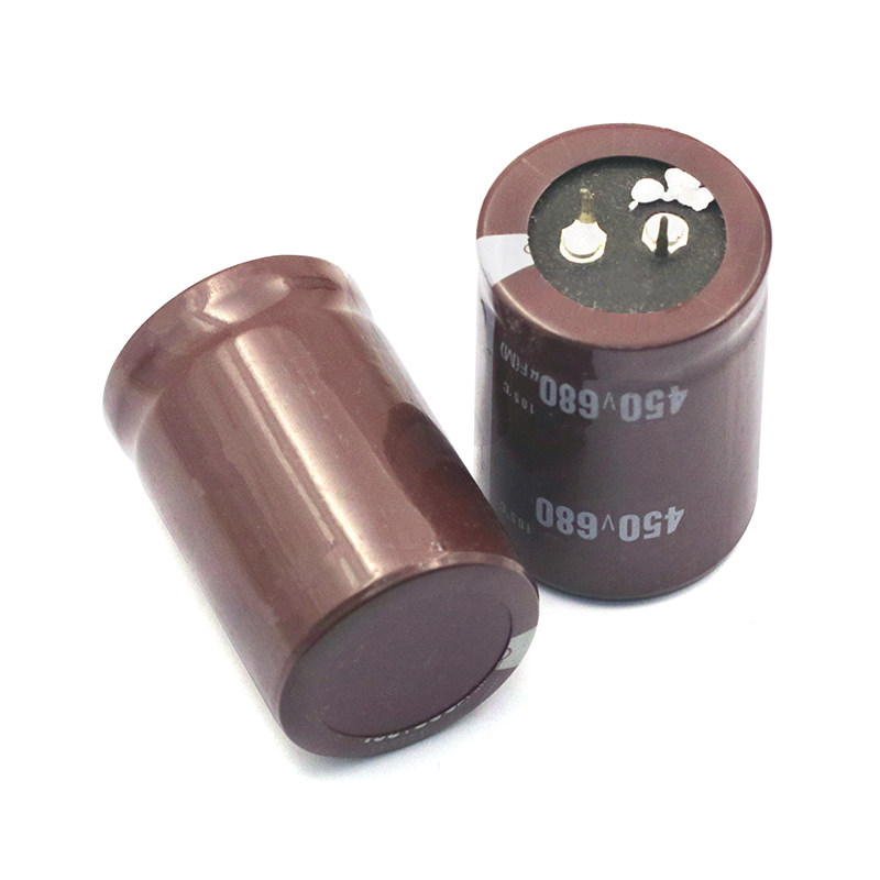 电解电容 450V 680UF 体积35*50MM 牛角电容 直插 铝电解电容器