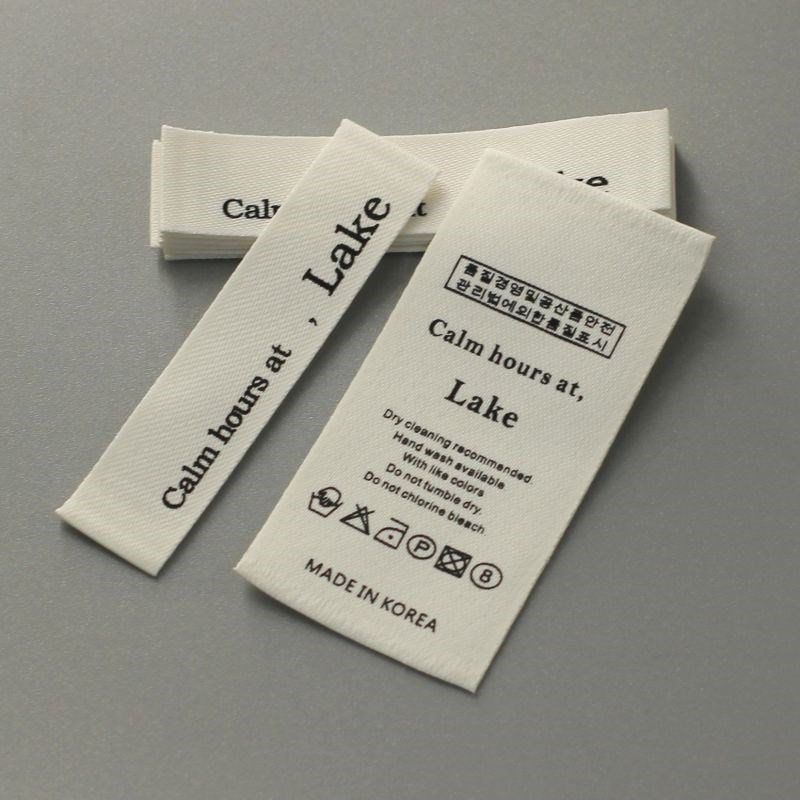 现货韩国制造领标布标订做唛头成分标水洗唛洗水标棉商标定制标签