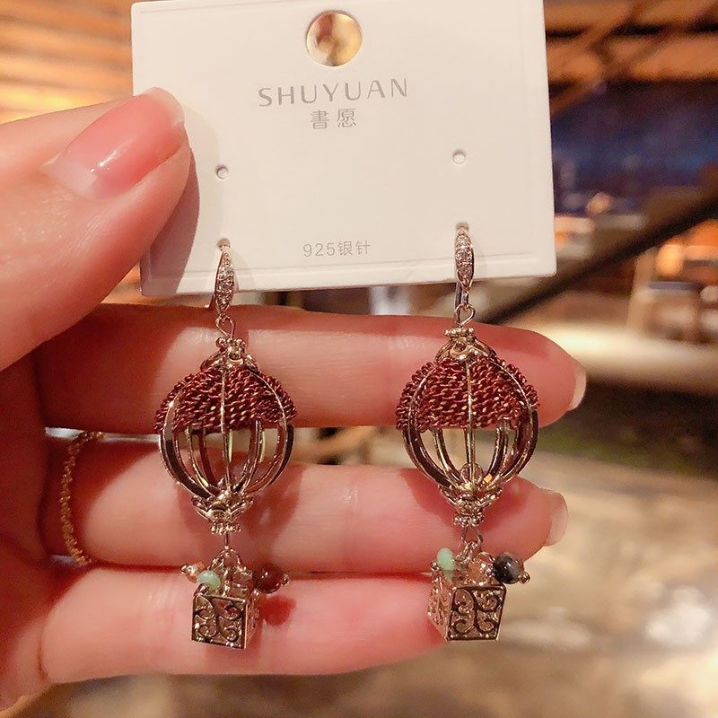 时尚复古手工热气球耳环2021年新款潮设计感韩国气质网红耳钩耳饰,饰品/流行首饰/时尚饰品新,耳环,淘宝优惠券,粉丝福利购,淘宝优惠卷