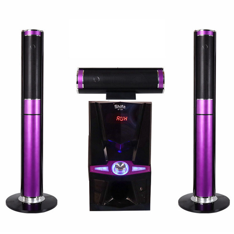 雅莱5807家庭影院音响落地式前置音箱E 有源低音炮音柱家用2.1副