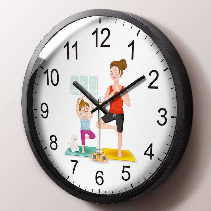 创意客厅挂钟亲子时钟幼儿园装饰挂F表儿童卧室静音家用简约钟表,家居饰品,挂钟,淘宝优惠券,粉丝福利购,淘宝优惠卷