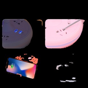 多功能遥控卡通插座带夜灯插板喂奶护眼台灯床头学生宿舍可调暖