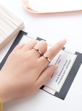 网红大码戒指胖mm大号时尚个性胖手超大适合手粗的镶钻食指戒指女