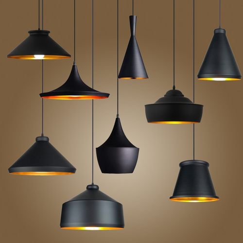 现代简约复古工业风餐厅网咖灯具创意个性吧台黑色单头乐器小吊灯