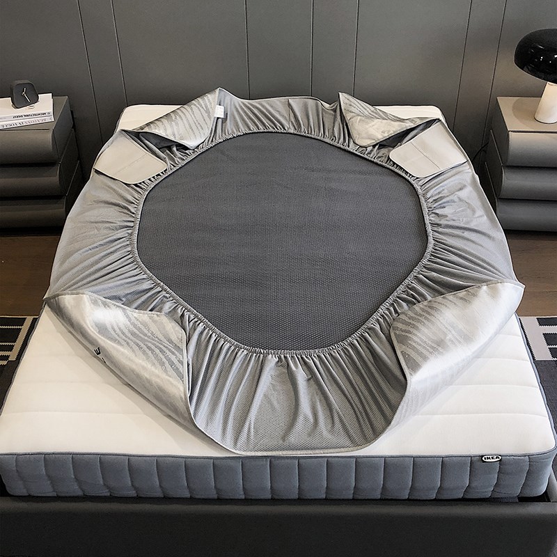 A类高端冰丝凉席三件套 简约轻A奢空调软席子床笠款式特殊加大尺