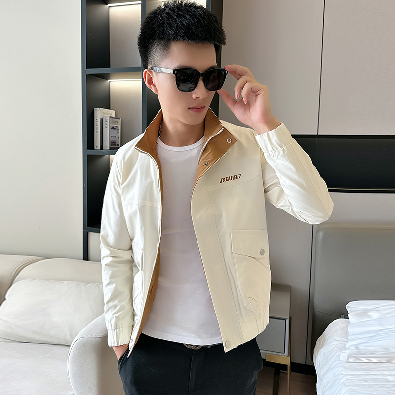 秋季休闲外套男韩版潮流男装上衣2023新款爆款衣服U流行修身夹克