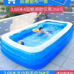 儿童充气游c泳池家用大人超大型家庭小孩戏水池婴儿宝宝洗澡桶加p