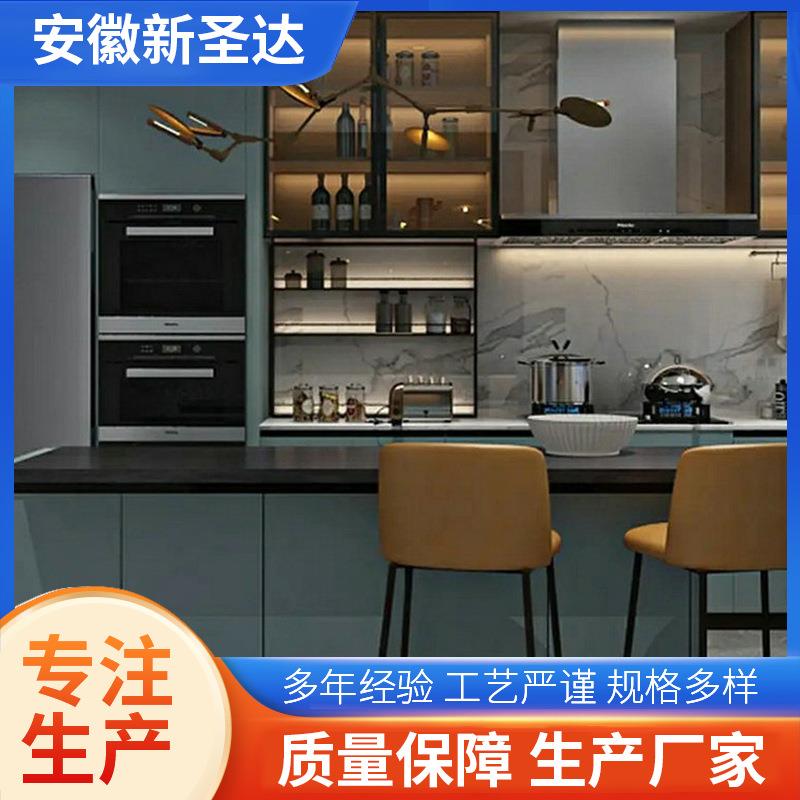 智能不锈钢新款家用别墅厨房整体橱柜门板餐边柜样式供应