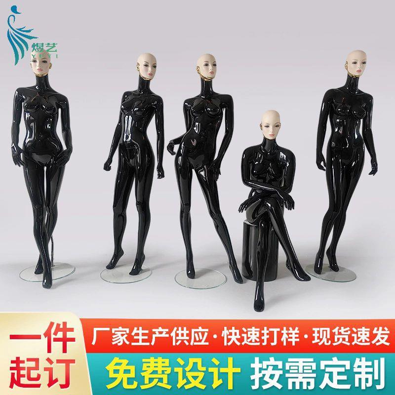 模特道具女服装店展示架子黑色仿真模型橱窗摄影全身假人模特